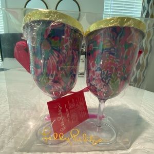 Lily Pulitzer wine tumblers